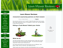 Tablet Screenshot of lawn-mowers-review.com